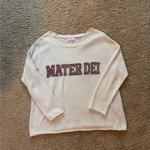Mater Dei Women's Cream Crew Neck Sweater